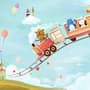 Cartoon Animals in the Amusement Park Wallpaper Mural