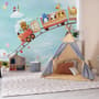 Cartoon Animals in the Amusement Park Wallpaper Mural