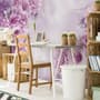 Drawn Pink Peony Floral Wallpaper Mural