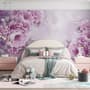 Drawn Pink Peony Floral Wallpaper Mural
