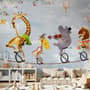 Cartoon Slackline with Animals Wallpaper Mural