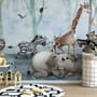 Cartoon Wild Animals and Forest Wallpaper Mural