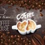 Coffee Beans with Mocha Wallpaper Mural