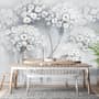 Watercolor Painting White Flowers Wallpaper Mural