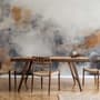 Watercolor Black Brown Smoked Paint Art Wallpaper Mural