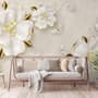 3D Embossed Look Jewelry Roses Wallpaper Mural