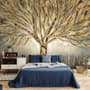 Watercolor Leafless Autumn Trees Wallpaper Mural