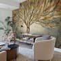 Watercolor Leafless Autumn Trees Wallpaper Mural