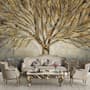 Watercolor Leafless Autumn Trees Wallpaper Mural
