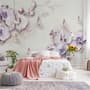 Purple Orchid Floral Wallpaper Mural