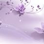 3D Look Purple Flowers Wallpaper Mural