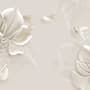 Papier peint art floral magnolia embossé en 3D