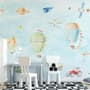 Kids Hot Air Balloons Wallpaper Mural