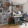 Eiffel Tower and Country Typography Wallpaper Mural