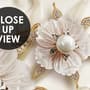 3D Look Pearl Daisy Floral Wallpaper Mural