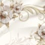 3D Look Pearl Daisy Floral Wallpaper Mural