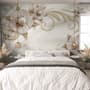 3D Look Pearl Daisy Floral Wallpaper Mural