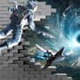 Astronaut with Galaxy Starry Wallpaper Mural