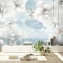 Jewelry White Lux Floral Wallpaper Mural