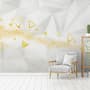 Geometric Yellow Trigon Pattern Wallpaper Mural