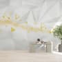 Geometric Yellow Trigon Pattern Wallpaper Mural