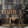 Future Typography Wallpaper Mural
