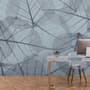 Monochrome Leaf Pattern Wallpaper Mural