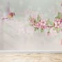Watercolor Pink Begonia Flowers Wallpaper Mural