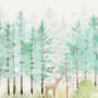 Pappelbaum Vintage Wald Fototapete