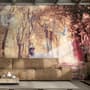 Watercolor Forest and Elk Wallpaper Mural