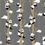 Cartoon-Pandas mit Baumzweigen Fototapete