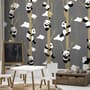Cartoon-Pandas mit Baumzweigen Fototapete