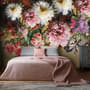 Retro Colorful Flowers Wallpaper Mural