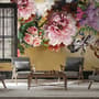 Retro Colorful Flowers Wallpaper Mural
