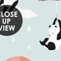 Kids Pandas With Colorful Umbrella Wallpaper Mural