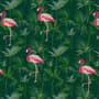 Pink Flamingo in der Tropischen Wald-Fototapete