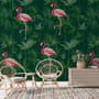 Pink Flamingo in der Tropischen Wald-Fototapete