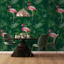 Pink Flamingo in der Tropischen Wald-Fototapete