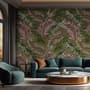 Charcoal Banana and Palm Leaves Wallpaper Mural