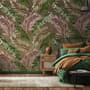 Charcoal Banana and Palm Leaves Wallpaper Mural
