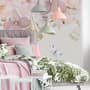 Pink Hydrangea Floral Art Wallpaper Mural