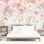 Pink Hydrangea Floral Art Wallpaper Mural