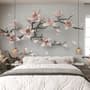 3D Look Pink Magnolia Blossom Wallpaper Mural