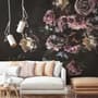 Dark Rose Floral Bouqet Wallpaper Mural