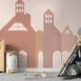 Papier peint panoramique maisons colorées