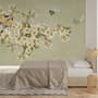 Cream Begonia Blossom Floral Art Wallpaper Mural