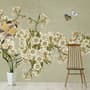 Cream Begonia Blossom Floral Art Wallpaper Mural