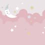 Cartoon Pinker Himmel und Mond Fototapete