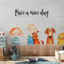 Papier peint panoramique petits enfants et chiens