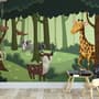 Cartoon Animals in the Forest Wallpaper Mural